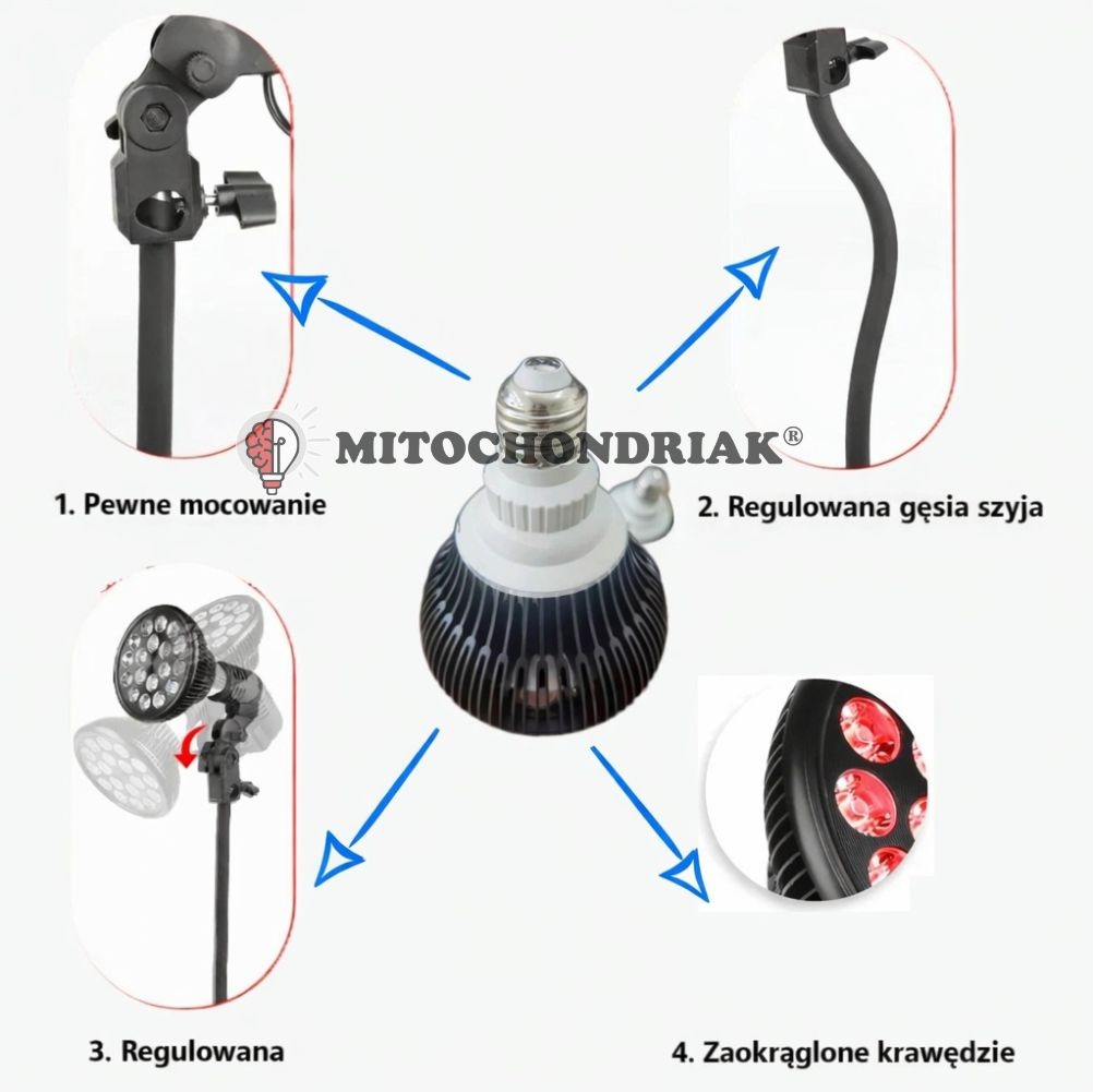 Mitochondriak - red, nir and UV light therapy devices, blue light blocking glasses and indoor lightning solutions